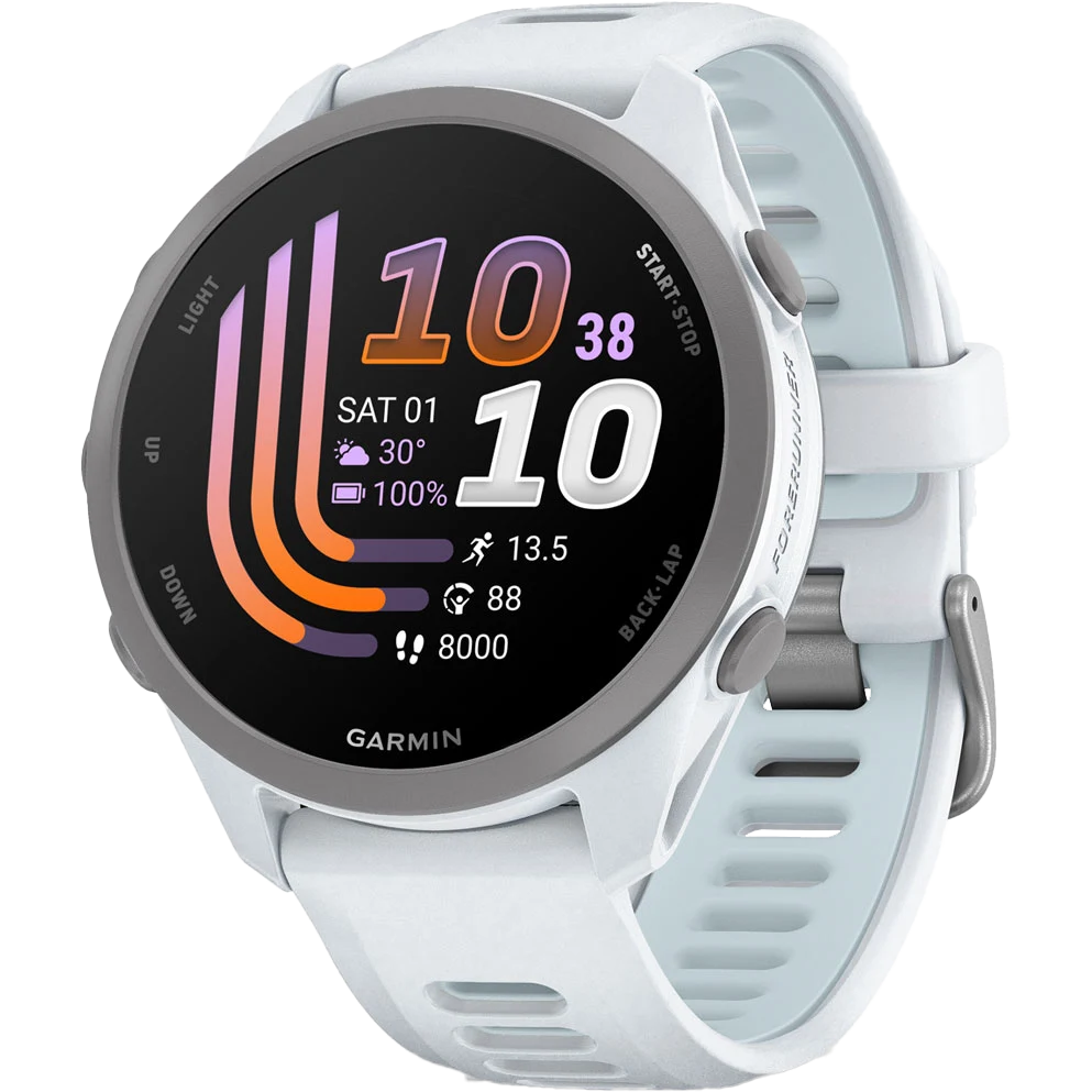 Montres connectées Garmin Forerunner 170 Music Whitestone with Whitestone/Cloud Blue Band - 010-03920-11