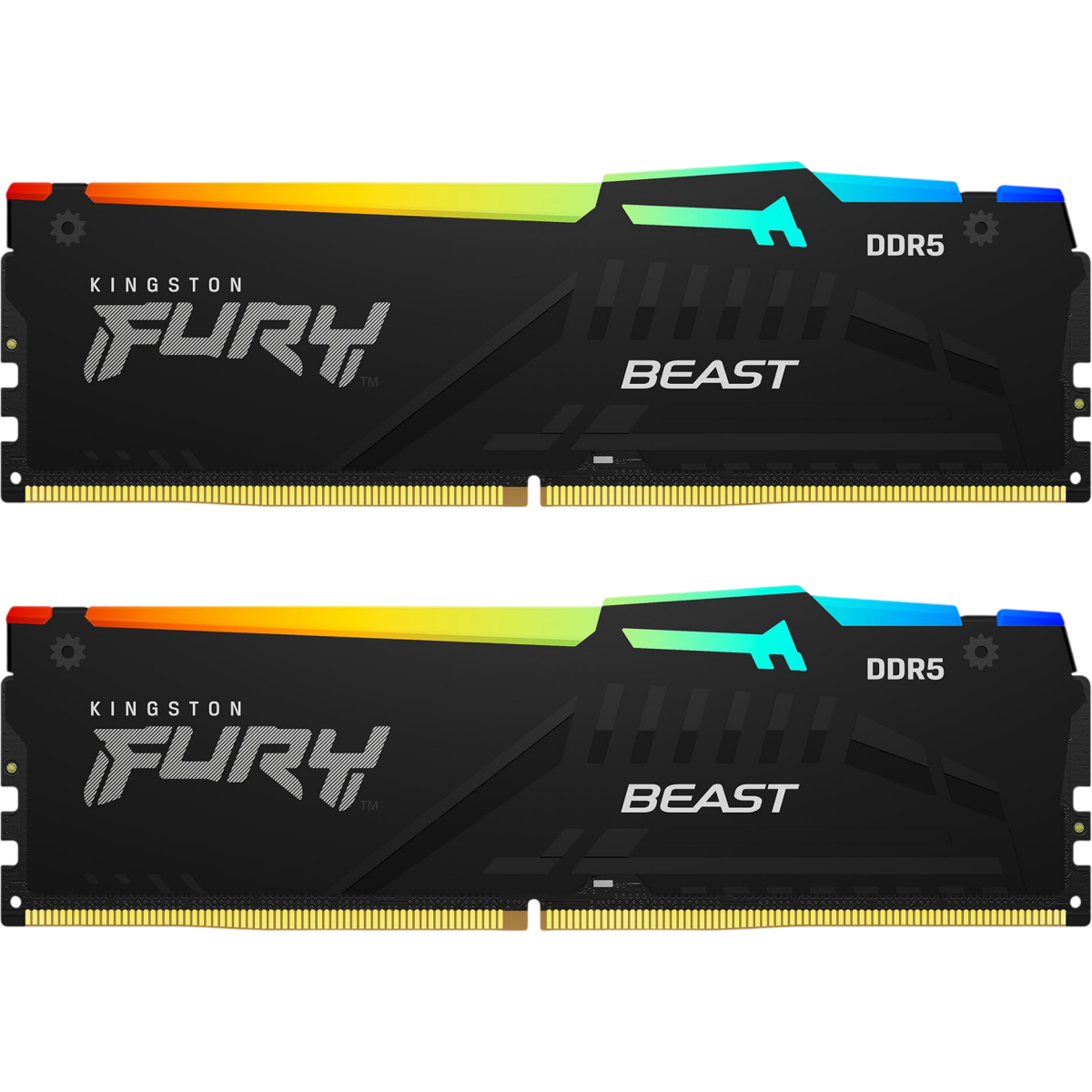 Mémoire vive 32GB DDR5 6800MHz Kingston Fury Beast RGB (KF568C34BBEAK2-32) (2x16GB KIT)