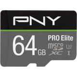 Carte mémoire 64GB MicroSD PNY PRO Elite + SD adapter (P-SDU64GV31100PRO-GE)