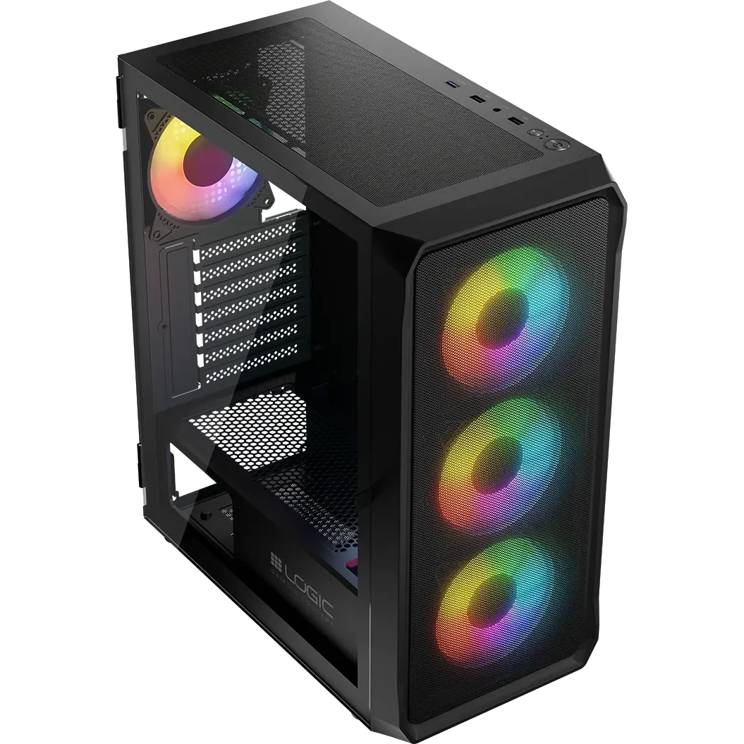 Boîtier Logic Concept Portos ARGB Midi Black - AT-PORTOS-10-0000000-0002 - photo 4