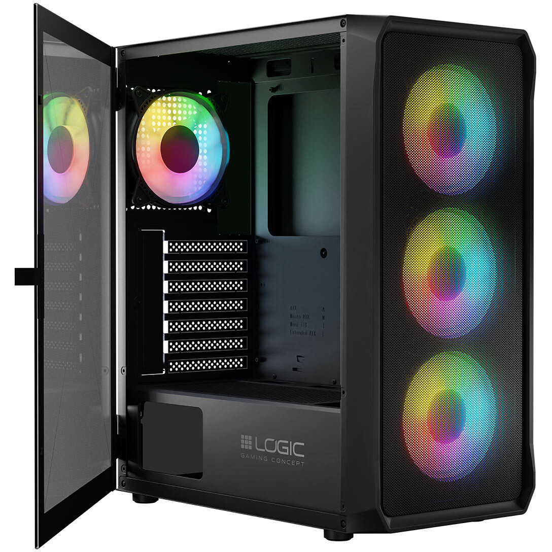 Boîtier Logic Concept Portos ARGB Midi Black - AT-PORTOS-10-0000000-0002 - photo 5