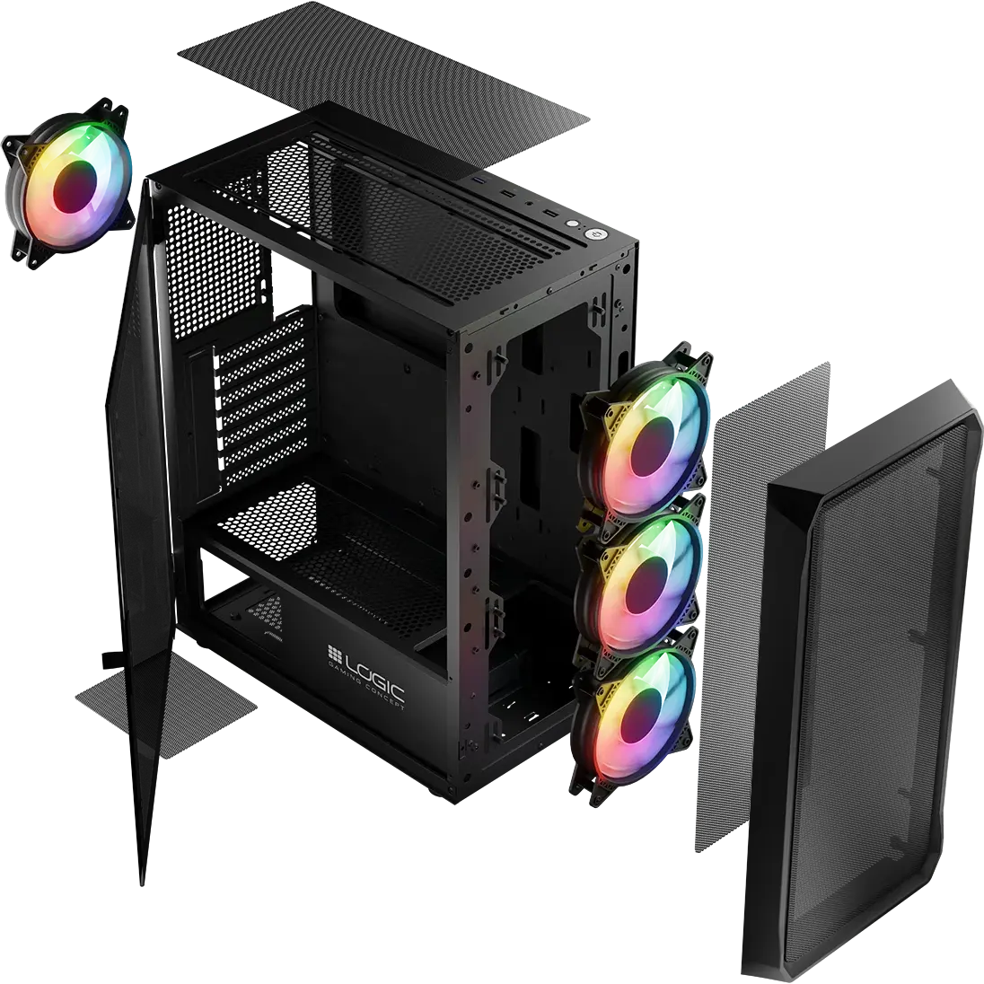 Boîtier Logic Concept Portos ARGB Midi Black - AT-PORTOS-10-0000000-0002 - photo 13
