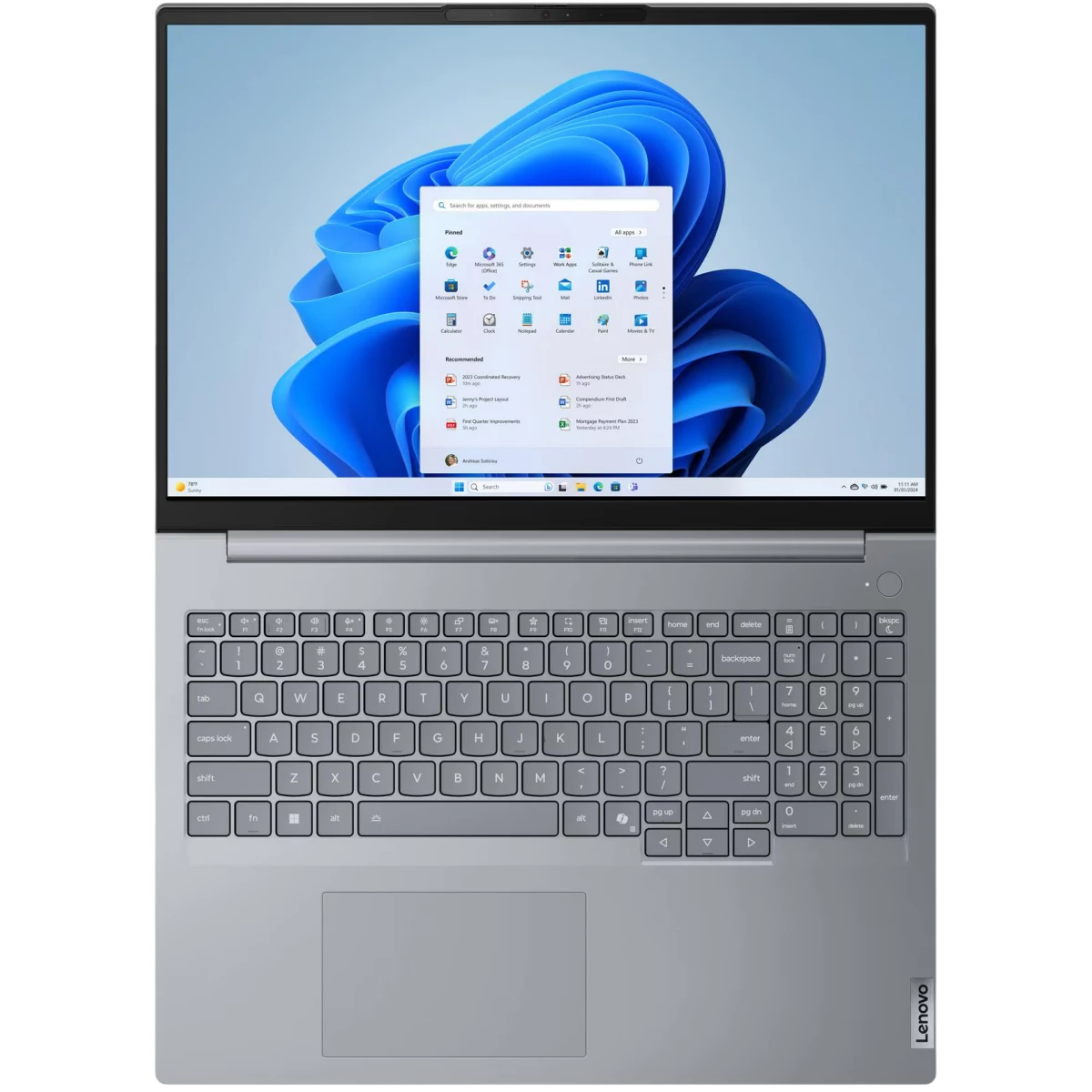 Ordinateur portable Lenovo ThinkBook 16 G9 IRL Arctic Grey (21US00HAFR) - photo 4