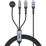 Câble USB Type-C - USB Type-C/Lightning, 1.2m, UNITEK C14180AGY01-1.2M