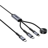 Câble USB Type-C - USB Type-C/Lightning, 1.2m, UNITEK C14180AGY01-1.2M