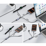 Câble USB Type-C - USB Type-C/Lightning, 1.2m, UNITEK C14180AGY01-1.2M
