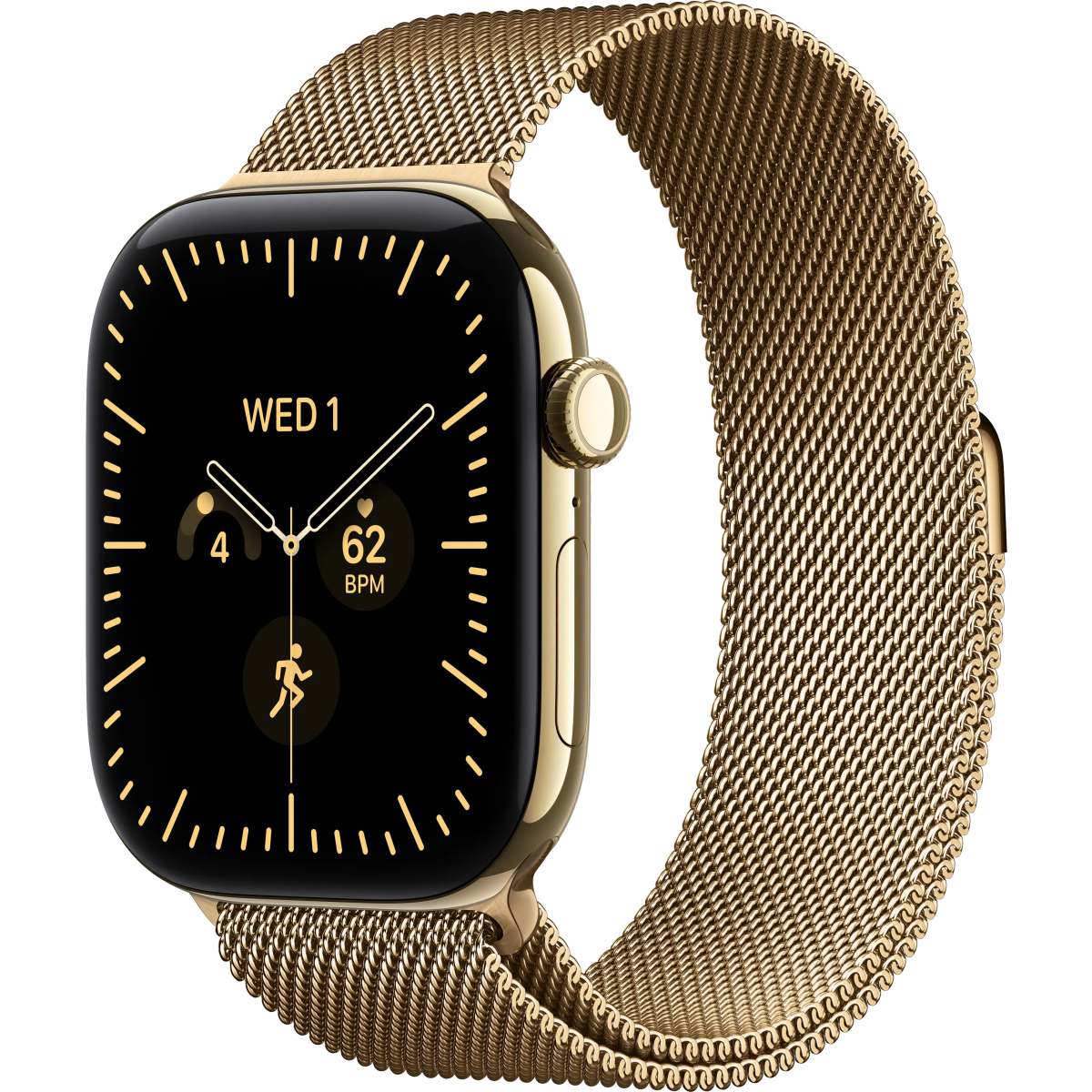 Умные часы Apple Watch Series 12 46mm 5G Radiant Gold Titanium Case with Radiant Gold Milanese Loop M/L - MJGV4ZR/A