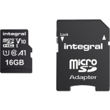 Carte mémoire 16GB MicroSD Integral + SD adapter (INMSDH16G-100V10)