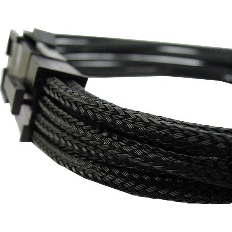 Barošanas pagarinātājs GELID 6+2-pin, 0.3m (CA-8P-05) Black