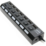 USB koncentrators 5bites HB27-203PBK Black