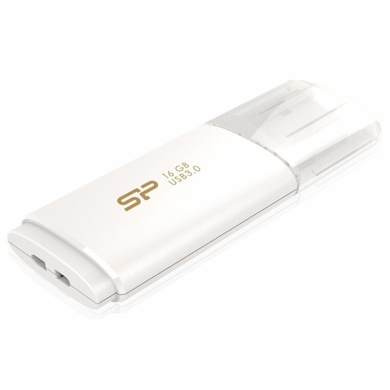 USB zibatmiņa 16Gb Silicon Power Blaze B06 White (SP016GBUF3B06V1W)