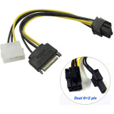 Pārejas savienojums Orient Molex (M) + SATA (M) - PCI-E 8pin (C578)