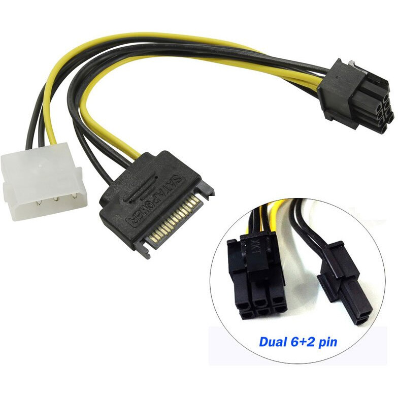 connexion de paires Orient Molex (M) + SATA (M) - PCI-E 8pin (C578)