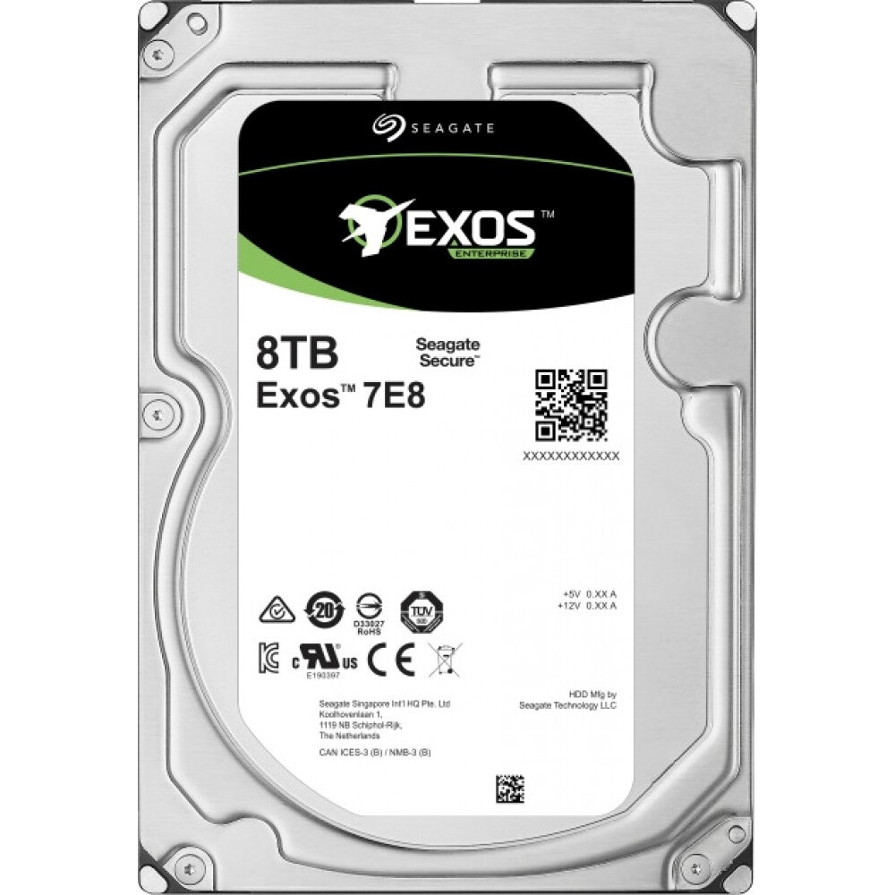 Cietais disks 8Tb SATA-III Seagate Exos 7E8 (ST8000NM000A)
