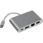 Pārejas savienojums USB Type-C - HDMI/USB 3.0/RJ-45/USB Type-C, VCOM CU455