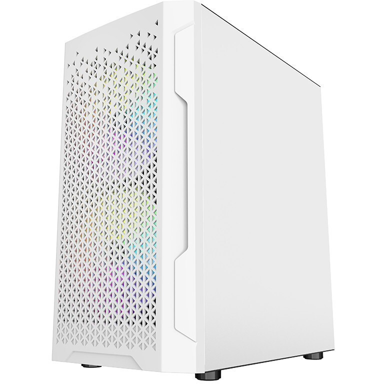 Datoru korpuss Powercase Mistral Micro Z3W Mesh LED White - CMIMZW-L3 - foto 3