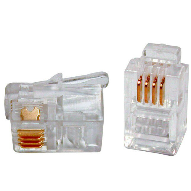 Telefona spraudnis RJ-11 (4P4C), Hyperline PLUG-4P4C-P-C2-100