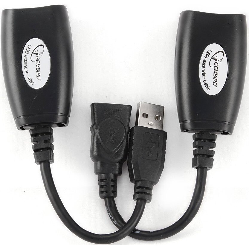 USB pagarinātājs Gembird USB 2.0 A (M) - LAN - USB 2.0 A (F) (UAE-30M) - foto 2