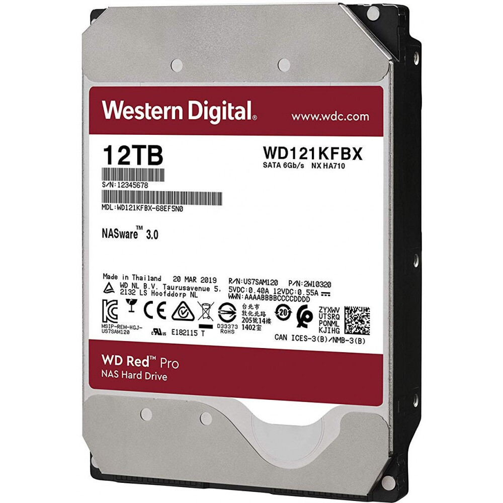 Cietais disks WD Red Pro 12Tb (WD121KFBX)