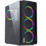 Datoru korpuss Powercase Mistral X4 Mesh LED Black (CMIXB-L4)