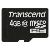 Atmiņas kartes 4Gb MicroSD Transcend (TS4GUSDC10)