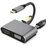 Pārejas savienojums USB Type-C - HDMI/USB3.0/USB Type-C/VGA, Telecom TUC055