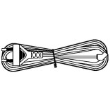 Ventilatora barošanas kabelis Hyperline KL-FCRD-1F-EU-1.8-BK