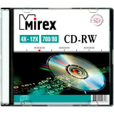 Disks CD-RW Mirex 700Mb 12x Slim Case (1pc) (202318)