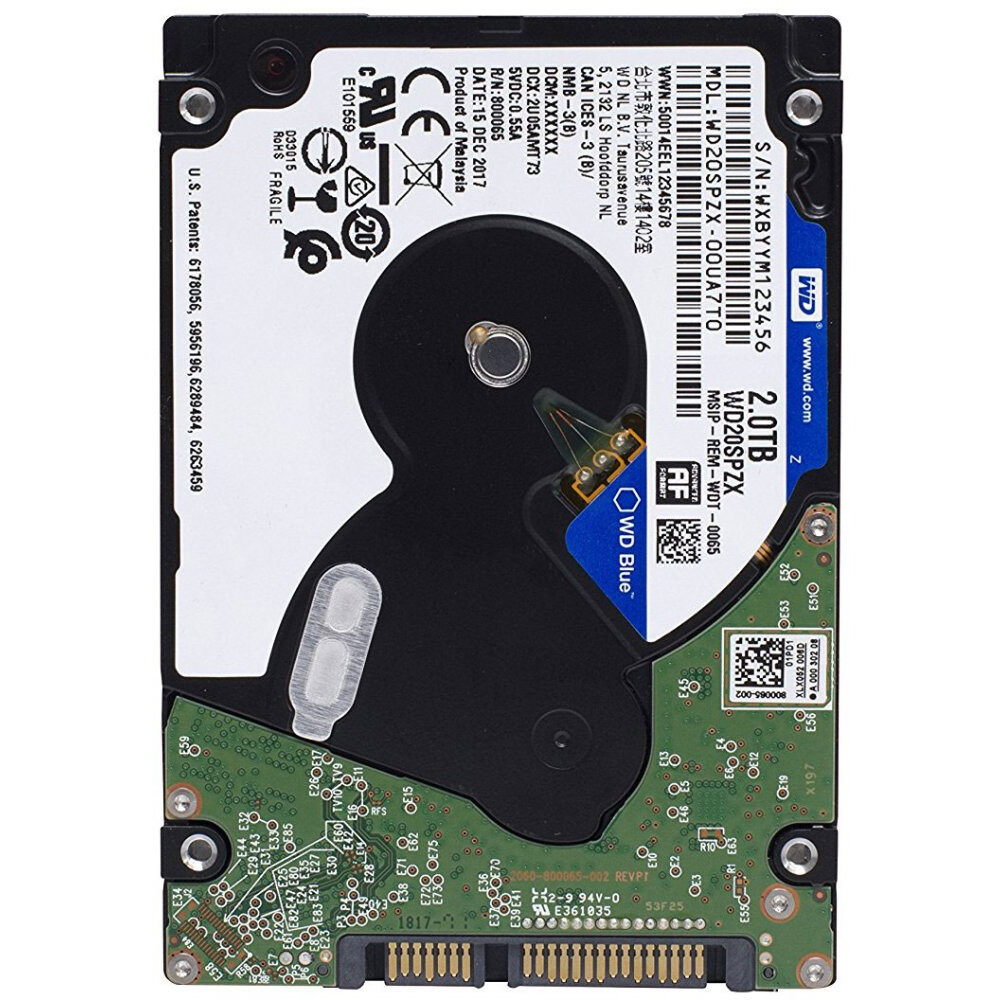 Hard Drive 2TB SATA-III WD Blue (WD20SPZX)