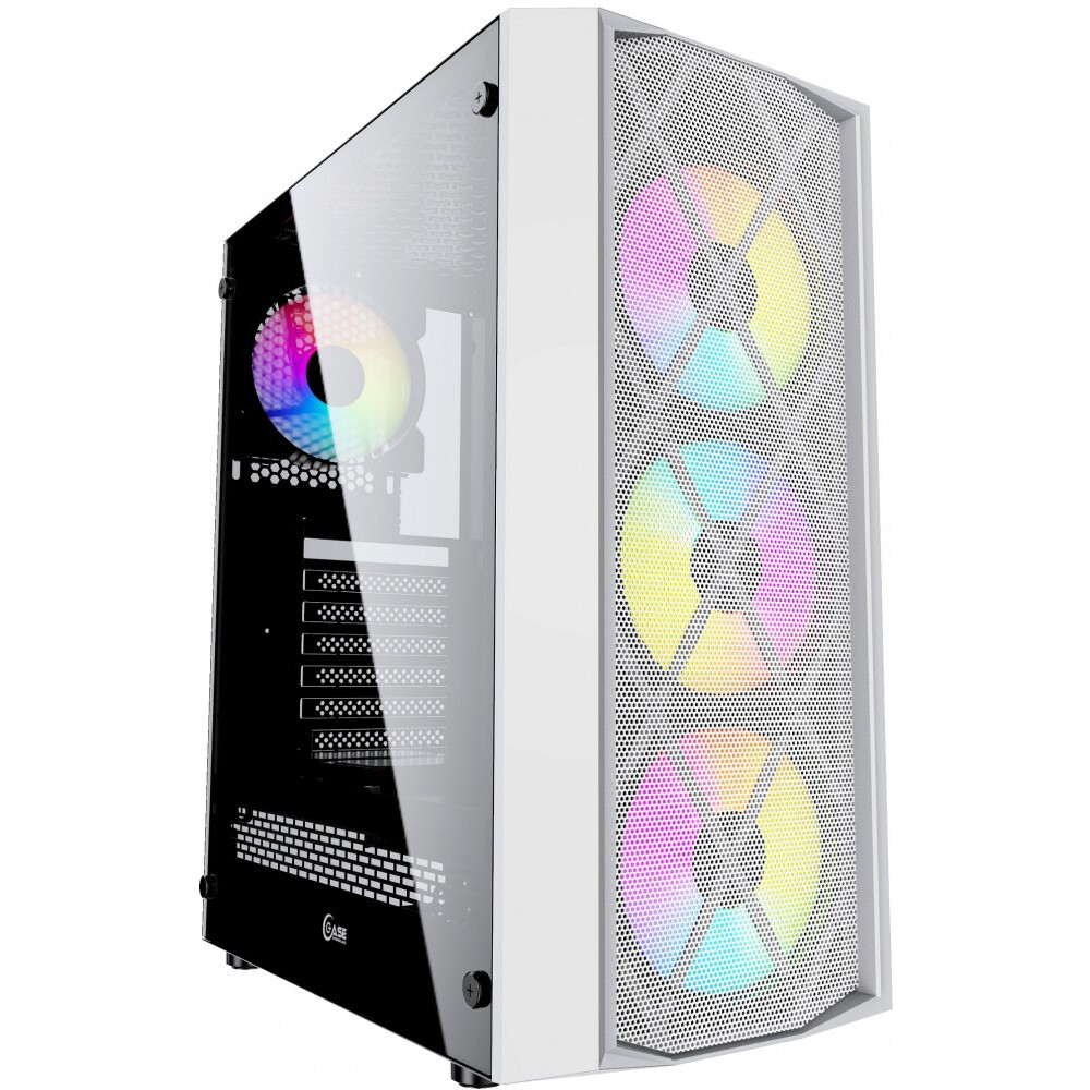 Datoru korpuss Powercase Rhombus X4 White - CMRMW-L4