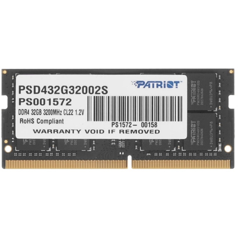 Mémoire vive 32GB DDR4 3200MHz Patriot Signature Line SO-DIMM (PSD432G32002S)