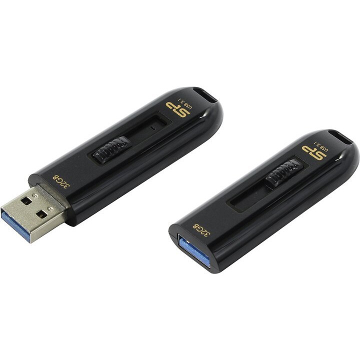USB zibatmiņa 32Gb Silicon Power Blaze B21 Black (SP032GBUF3B21V1K)