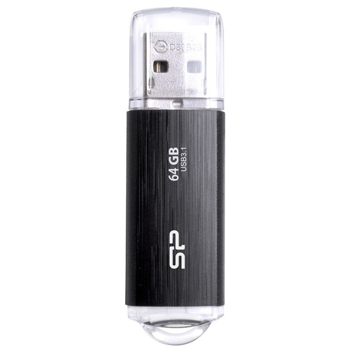 USB zibatmiņa 64Gb Silicon Power Blaze B02 Black (SP064GBUF3B02V1K)
