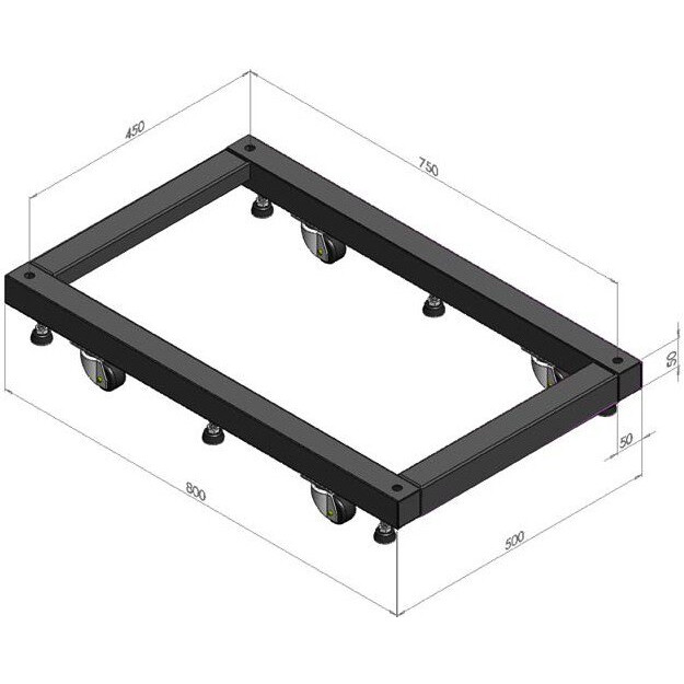 Statņu pamatne Hyperline ORV-BSM-600
