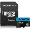 Carte mémoire 64GB MicroSD ADATA Premier + SD adapter  (AUSDX64GUICL10A1-RA1)
