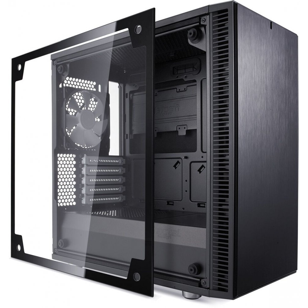 Datoru korpuss Fractal Design Define Mini C TG Black - FD-CA-DEF-MINI-C-BK-TG - foto 4