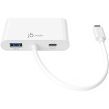 Pārejas savienojums USB Type-C - HDMI/VGA + USB 3.0 + USB-C power, j5create JCA175