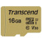 Carte mémoire 16GB MicroSD Transcend + SD adapter (TS16GUSD500S)