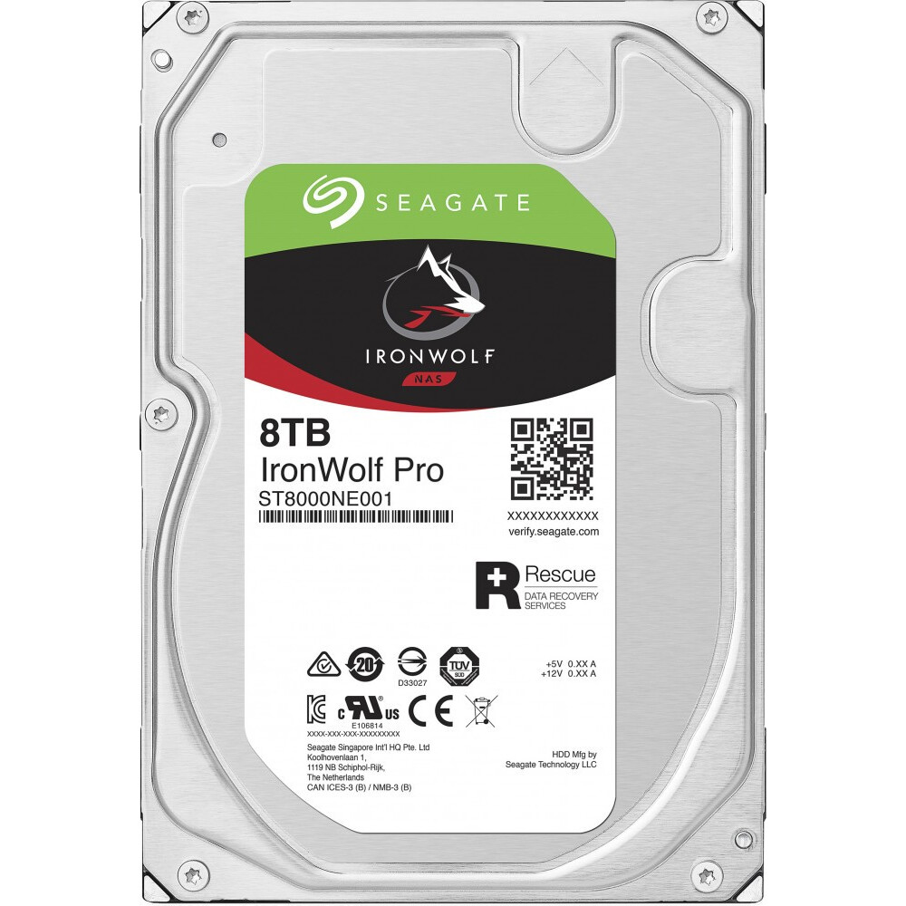 Cietais disks 8Tb SATA-III Seagate IronWolf Pro (ST8000NE001)