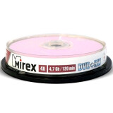 Disks DVD+RW Mirex 4.7Gb 4x Cake Box (10pcs) (202639)