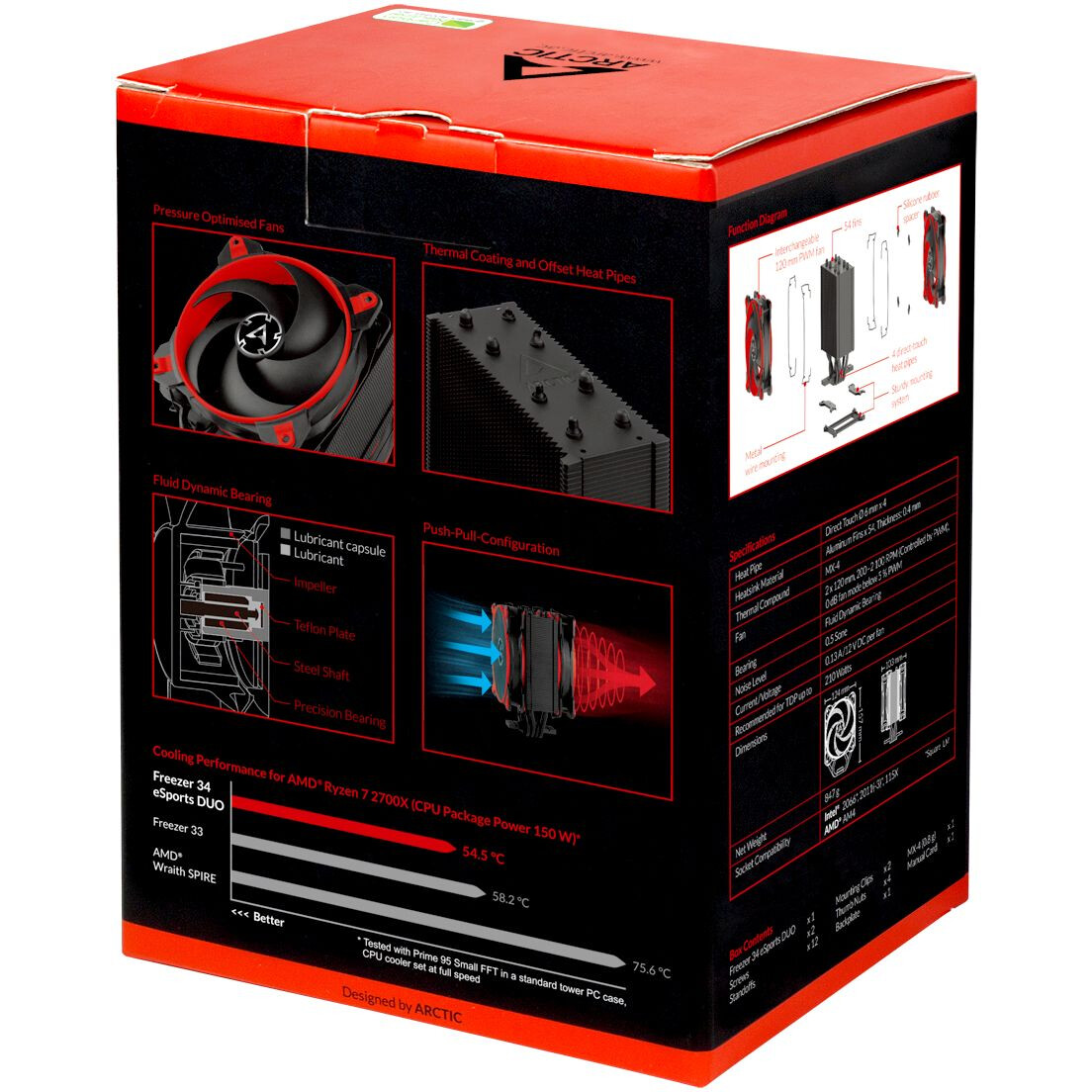 cooler Arctic Cooling Freezer 34 eSports DUO Red - ACFRE00060A - foto 10