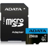 Carte mémoire 256GB MicroSD ADATA Premier + SD adapter (AUSDX256GUICL10A1-RA1)