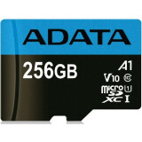 Carte mémoire 256GB MicroSD ADATA Premier + SD adapter (AUSDX256GUICL10A1-RA1)
