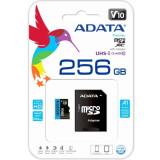 Carte mémoire 256GB MicroSD ADATA Premier + SD adapter (AUSDX256GUICL10A1-RA1)