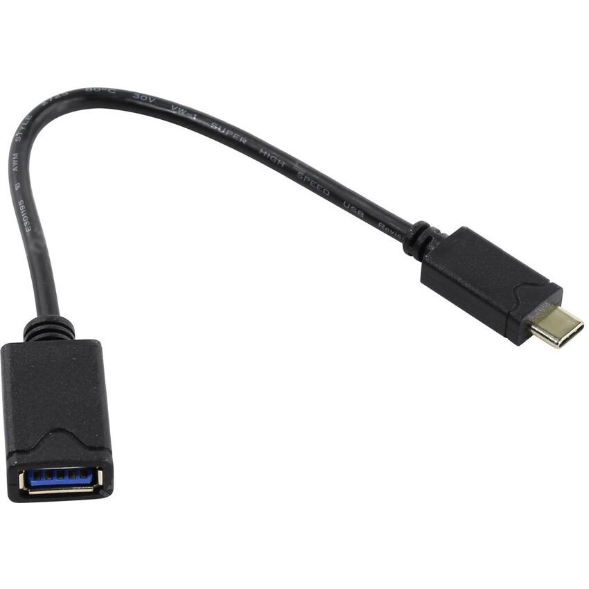 Pārejas savienojums USB A (F) - USB Type-C, 0.2m, 5bites TC304-02OTG