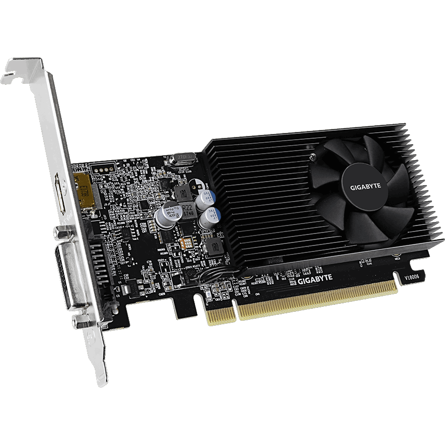 Videokarte NVIDIA GeForce GT 1030 Gigabyte 2Gb (GV-N1030D4-2GL)