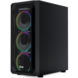 Datoru korpuss Powercase Mistral Z4 Mesh RGB Black (CMIZB-R4)