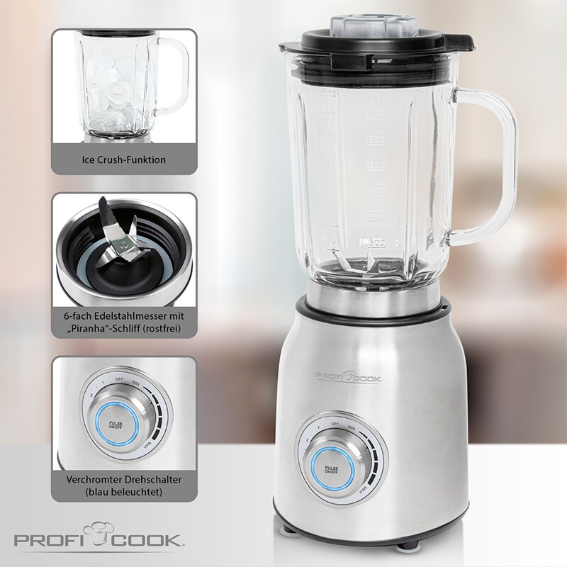 Blenderis Profi Cook PC-UM 1207 Stainless steel - PC-UM 1207 inox - foto 3