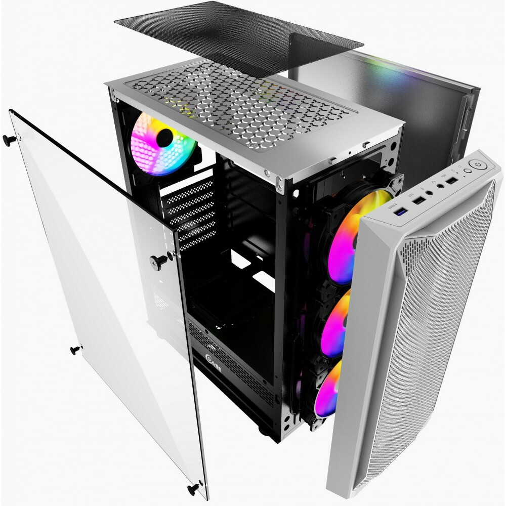 Datoru korpuss Powercase Mistral Z4 White - CMIZW-L4 - foto 7