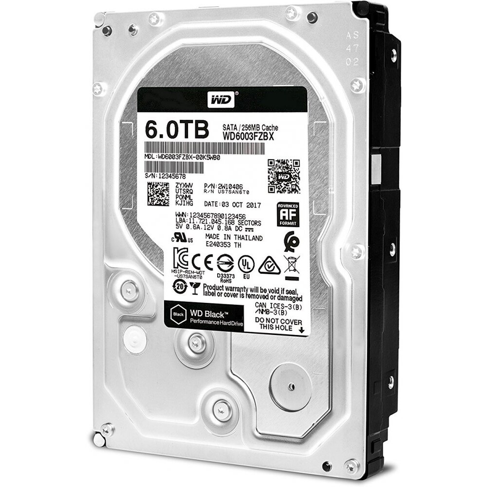 Cietais disks 6Tb SATA-III WD Black (WD6003FZBX)